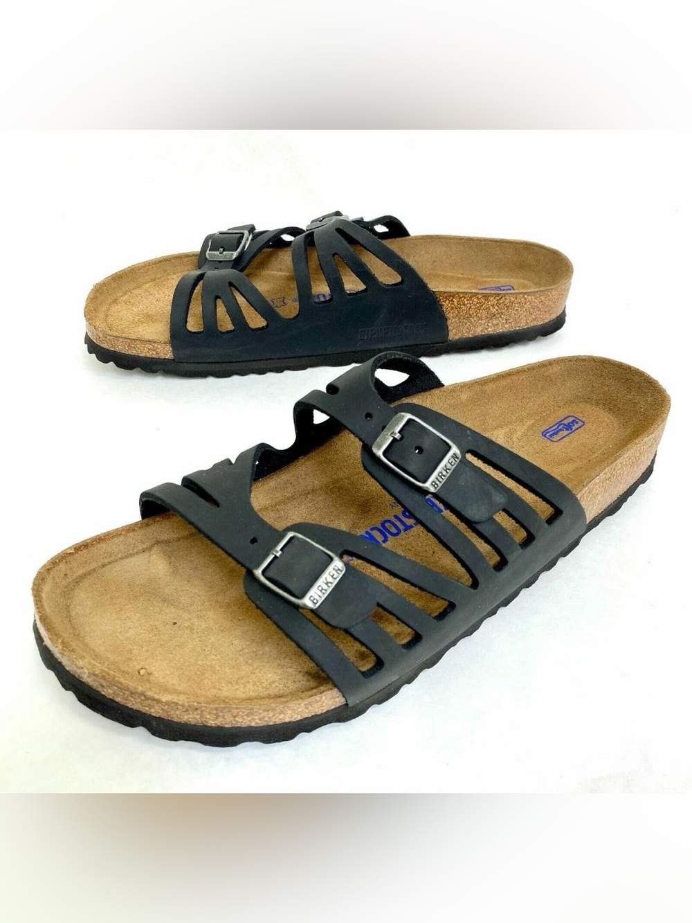 Birkenstock π
Granada Black Oiled Leather Soft Footbed Sandal Slide 39 Wmns 8 - Picture 12 of 12